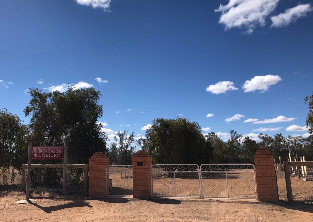 The entrance to the cemetery, Pooncarie NSW.