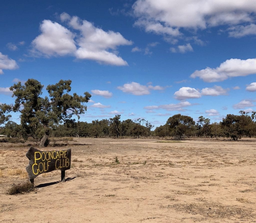 Pooncarie golf course is really dry at present.