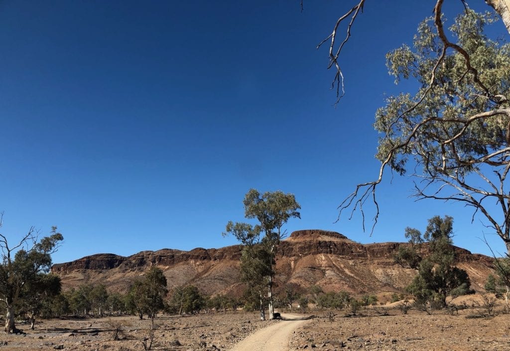 Mount Chambers dominates the landscape at Chambers Gorge.