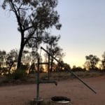 The operating well at Jupiter Well, Gary Junction Road.