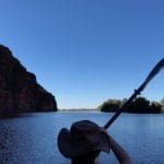 Kayaking Carawine Gorge late afternoon.