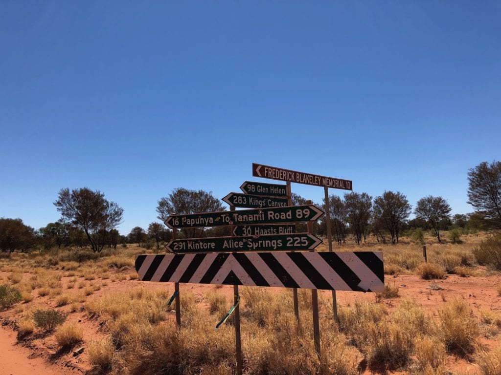 Onto the Gary Junction Road between the Tanami Road and Papunya.