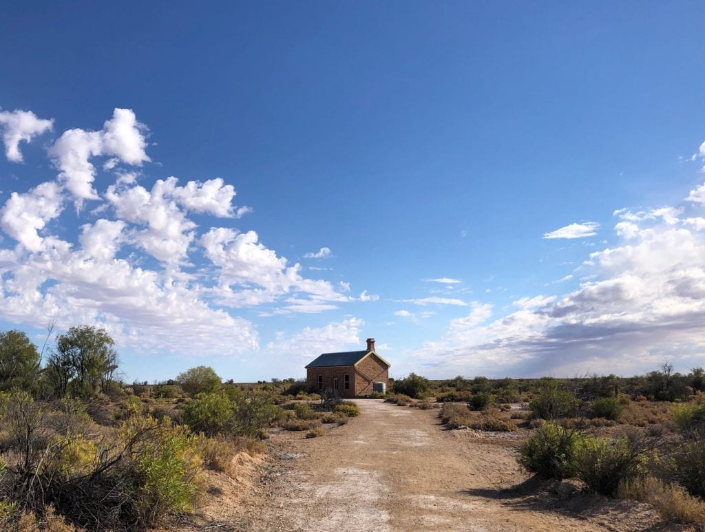 Driver and crew accommodation, Coward Springs. Salt Lakes and Water