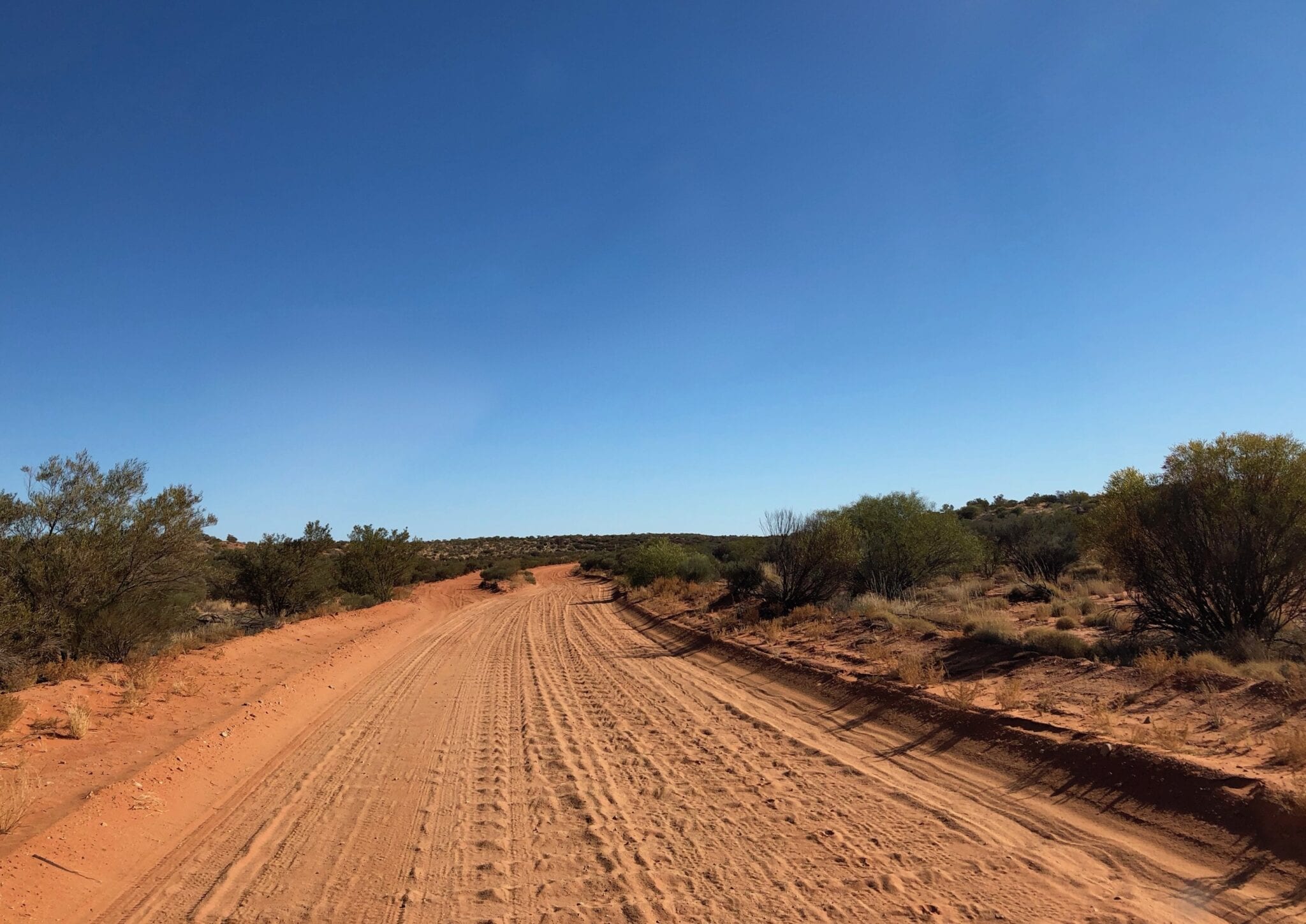 The Finke track is heavily corrugated.