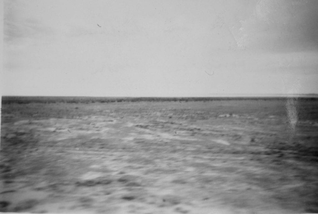 Lake Eyre South. Taken from the Old Ghan, 1950. Salt Lakes and Water.