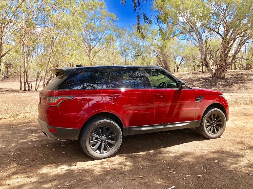 Range Rover Sport has 3 different height modes. Shown here at maximum height.