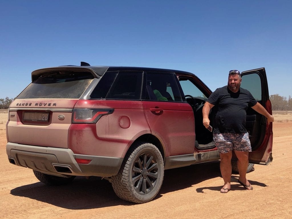 Getting some dust on the Range Rover Sport.