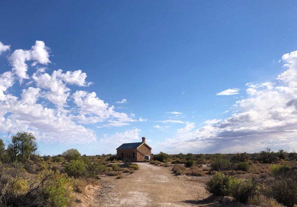 The Driver's Cottage at Coward Springs. Now fully restored with a museum inside.