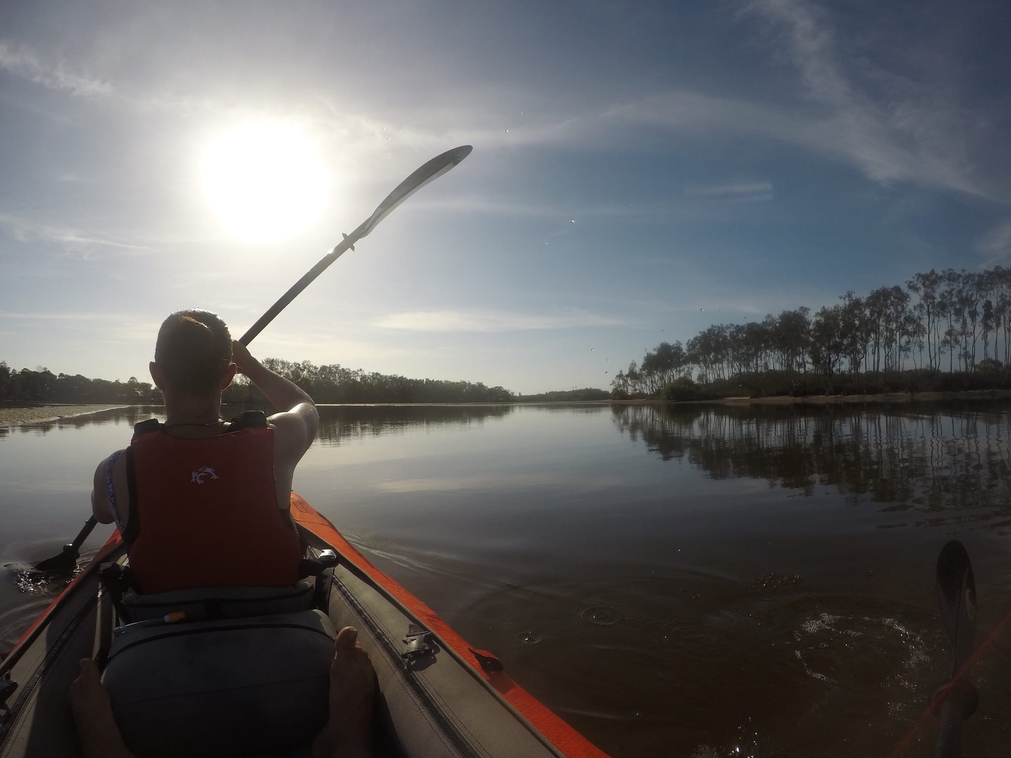 The water is like glass early in the morning on the Wooli Wooli River.