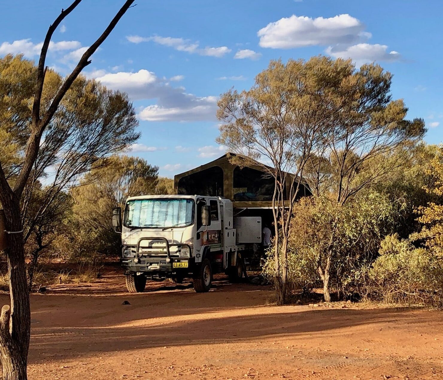 Our campsite at Yarla-Kutjarra campground. Great Central Road Camping.