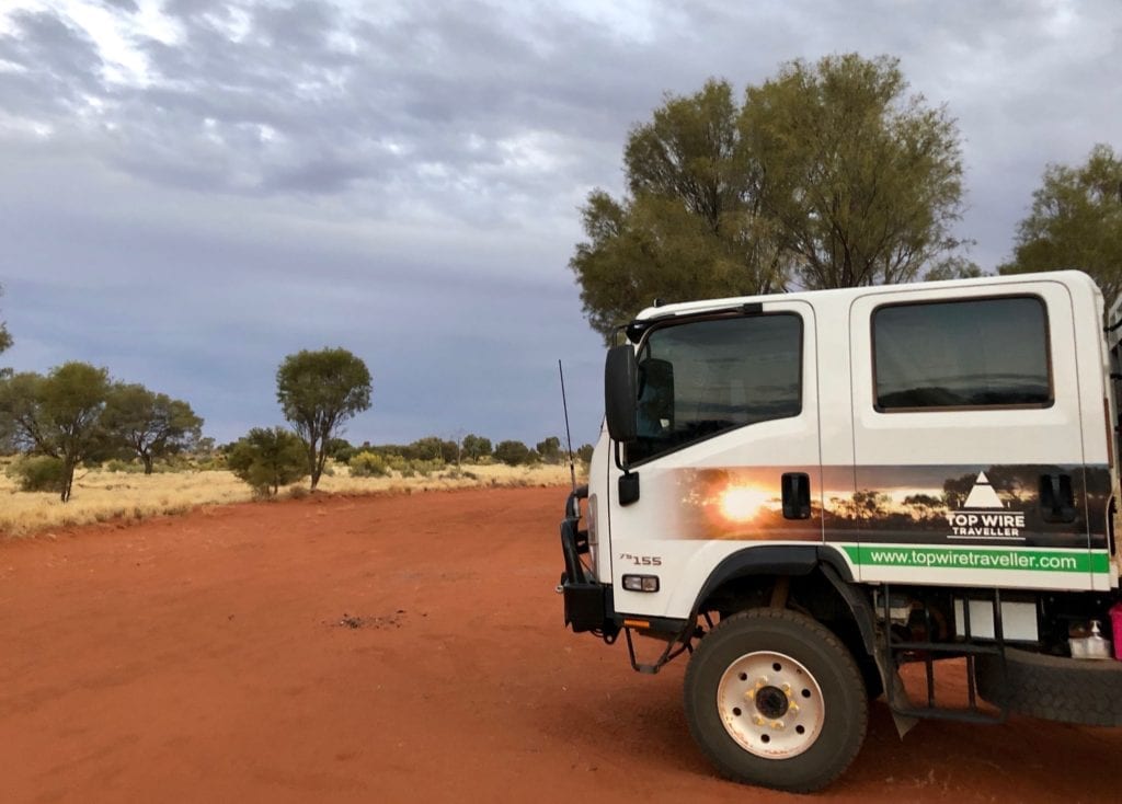 Dark skies at our campsite about 60km west of Kata Tjuta. Great Central Road Camping.