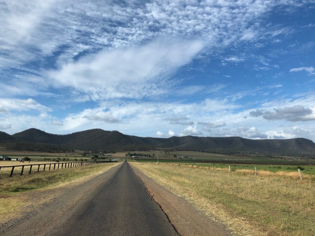 This valley in southern Queensland is part of the Murray Darling Basin, yet the irrigation sprinklers were running full tilt.