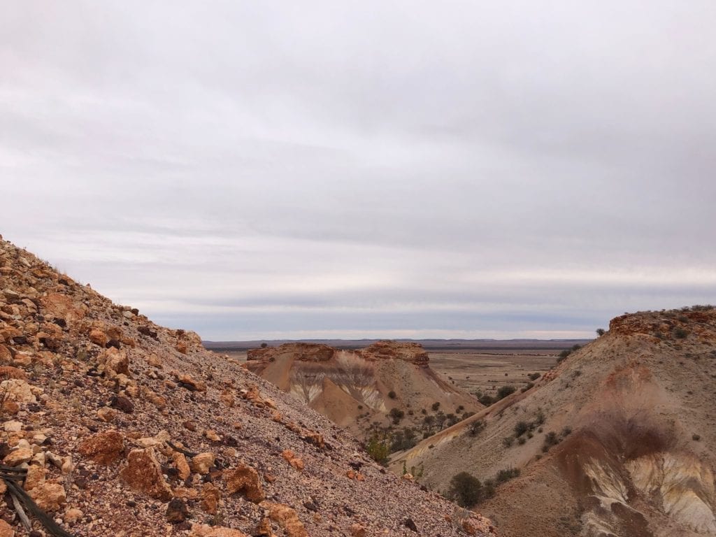 The hills of the Painted Desert SA consist of billions of small pieces of shale.