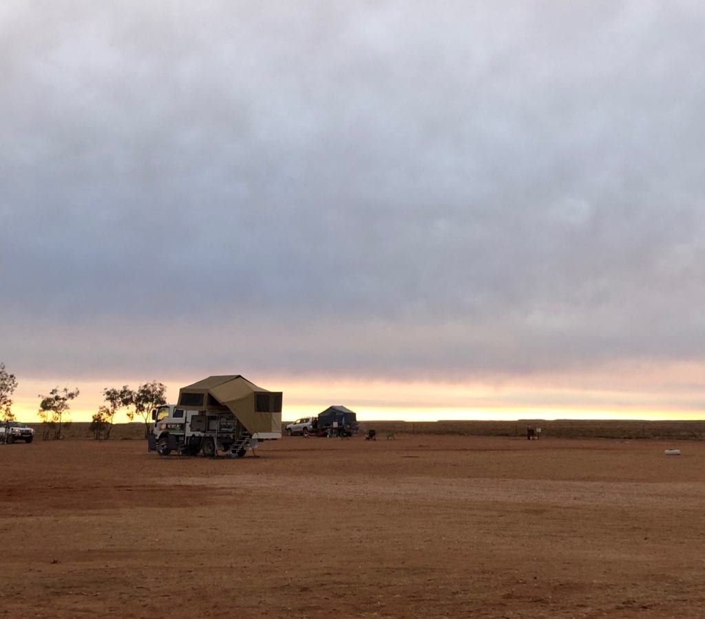 The only campground near the Painted Desert SA is at Arckaringa Station.