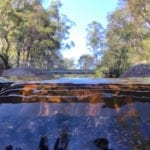 The weir at Mulligans Hut campground, Gibraltar Range National Park.