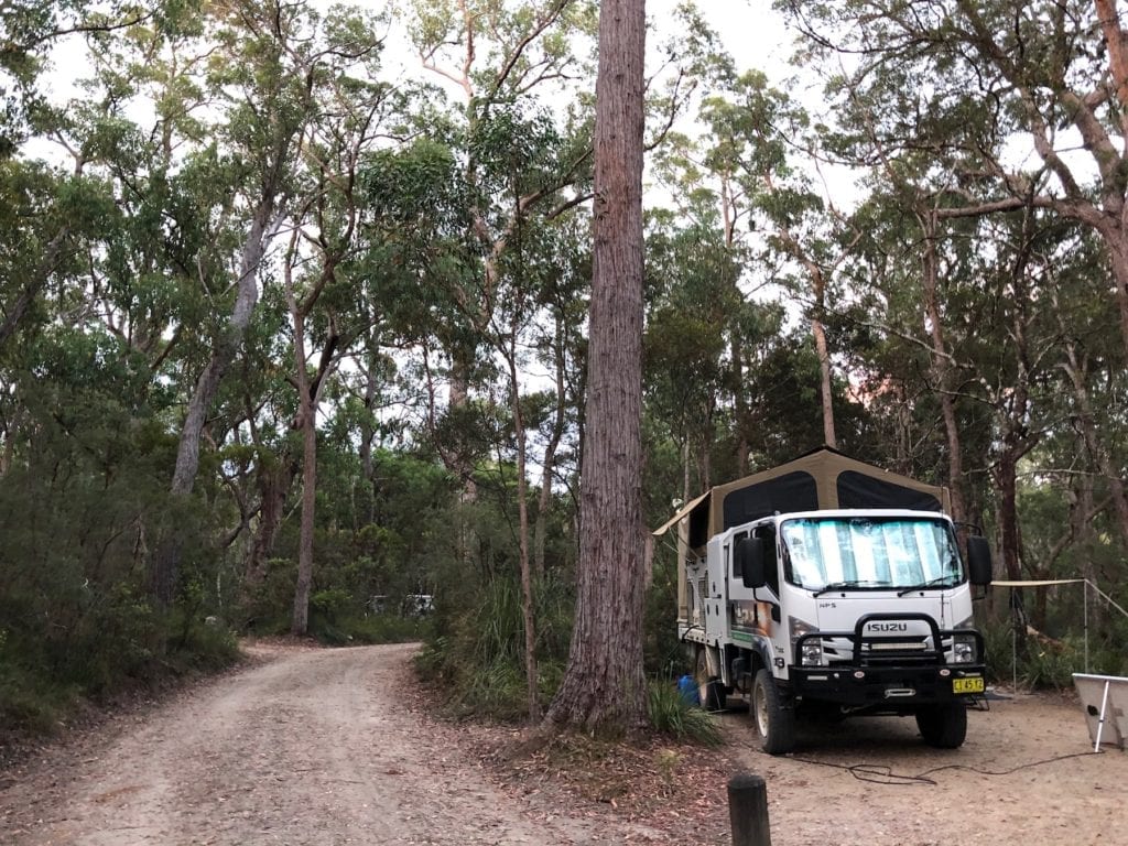 Mulligans Hut campground at Gibraltar Range National Park has plenty of space and large sites.