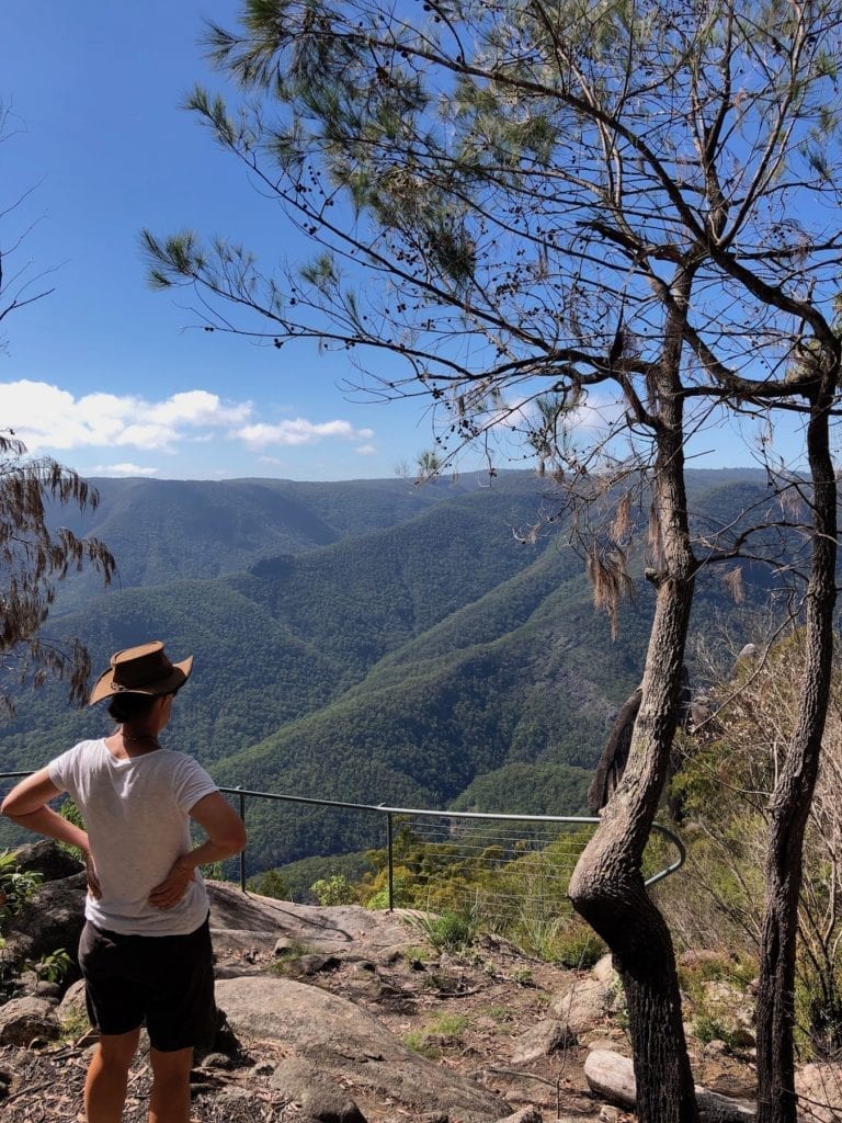 The lookout at the end of the Needles Walk, Gibraltar Range National Park.