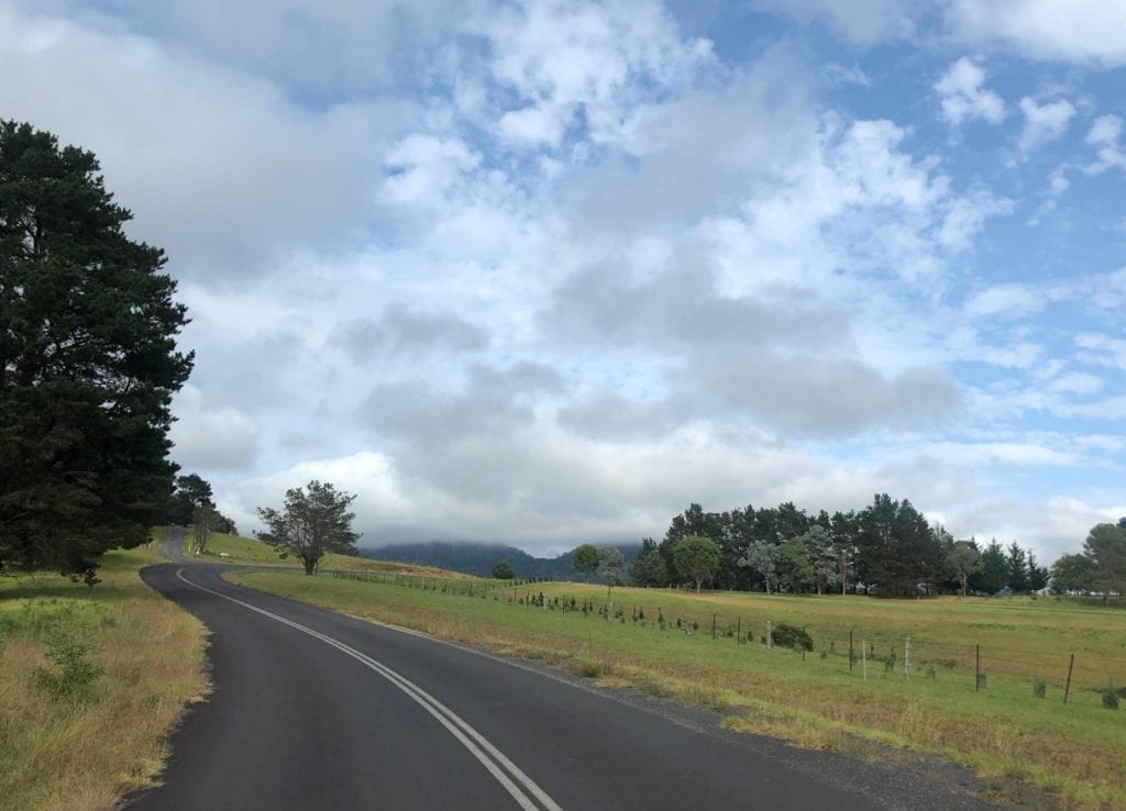 Driving towards Wadbilliga National Park from Cobargo.