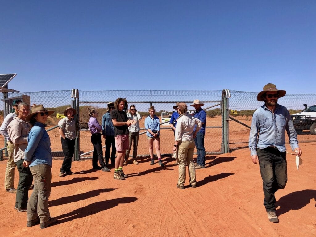 Most of the team in the field for the annual Ecological Survey at Wild Deserts. Australian marsupials.