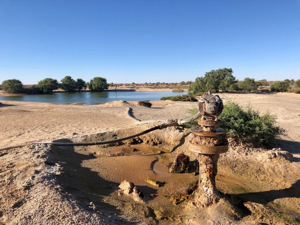 The old bore head at Montecollina Bore has seen better days.