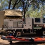 Our slide on camper mounted on the back of our truck.