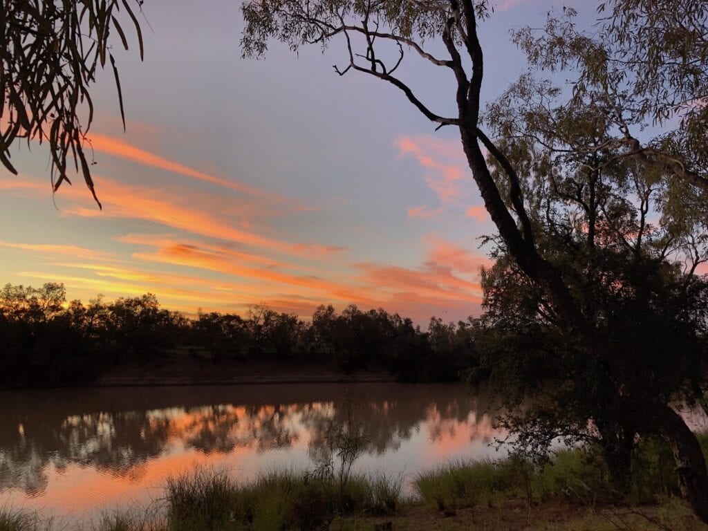 Sunset over Cooper Creek QLD.