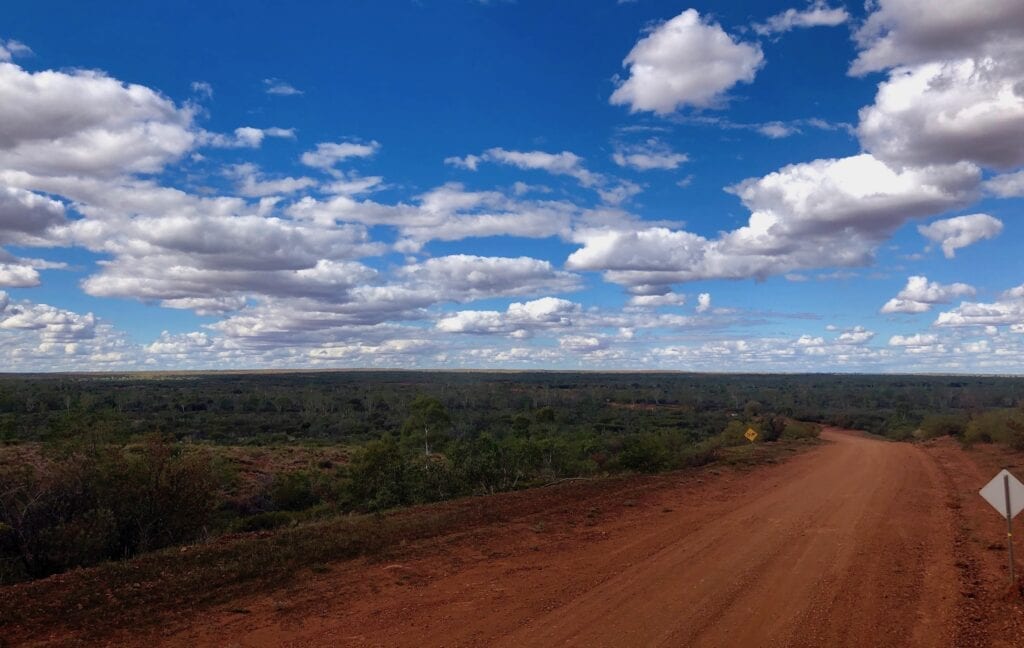 Looking back down towards an offshoot of the Bundey River on the Sandover Highway, NT.