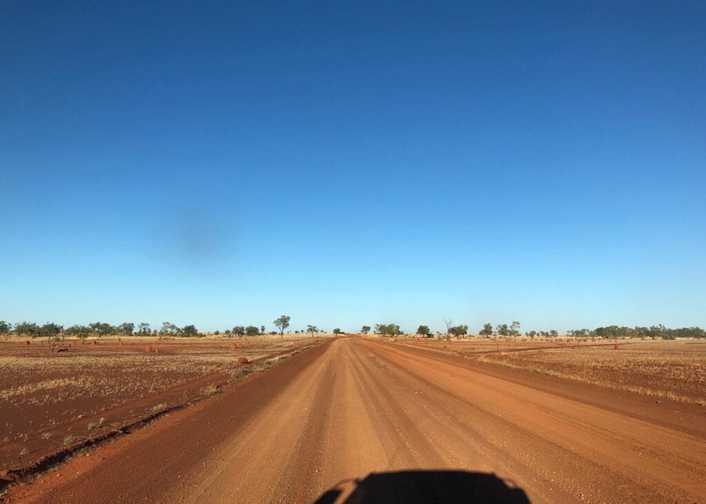 Starting our journey along the Sandover Highway, just after we turned off the Urandangie to Camooweal Road.