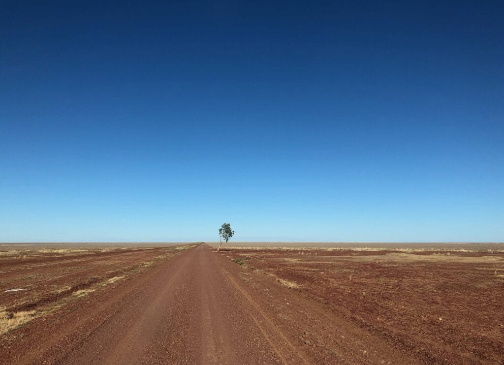 Vast gibber plains on the Sandover Highway in western Queensland.