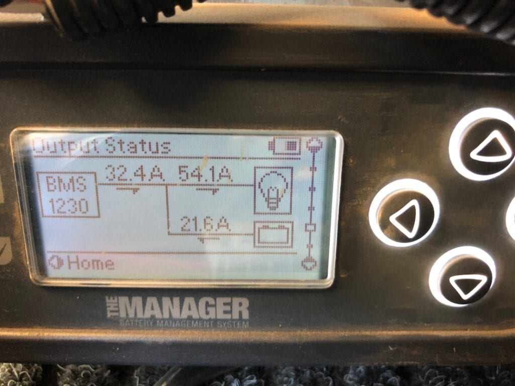 With our ARB twin compressor on, it draws about 55 amps.