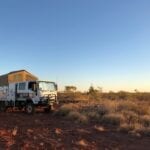 Camped in the Tanami Desert beside Lajamanu Road.