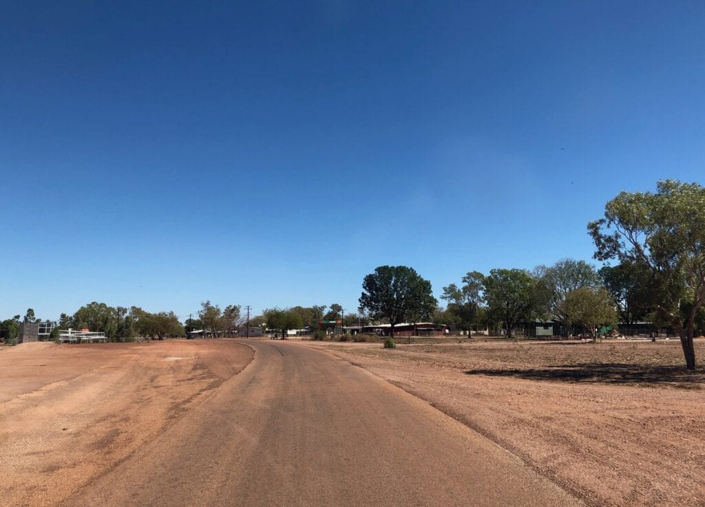 Driving into Kalkarindji, Buntine Highway NT.