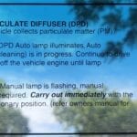 The instructions for the diesel particulate filter (diffuser) or DPD on a 2016 Isuzu NPS.