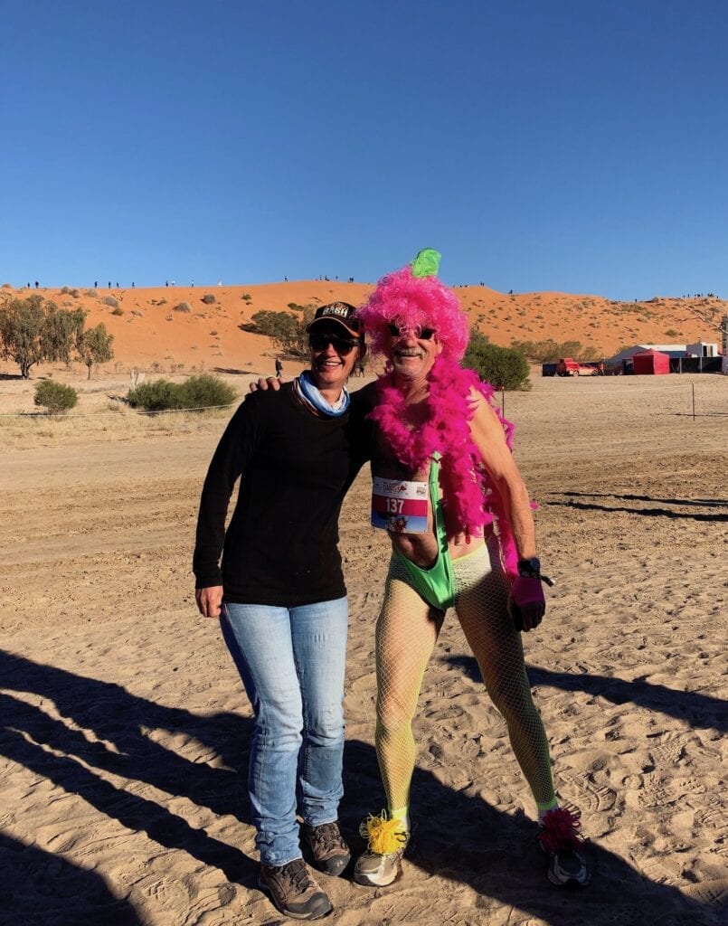 Peta with one of the gorgeous drag queens at the Drag Races, Big Red Bash.