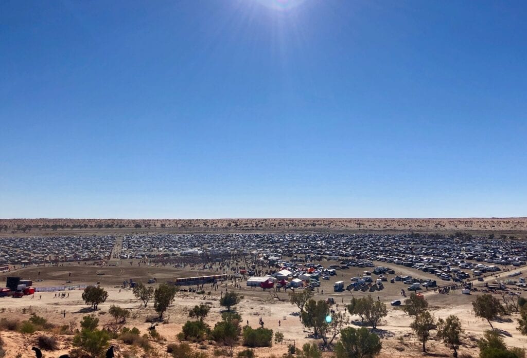 A wide view of Bashville, Big Red Bash.