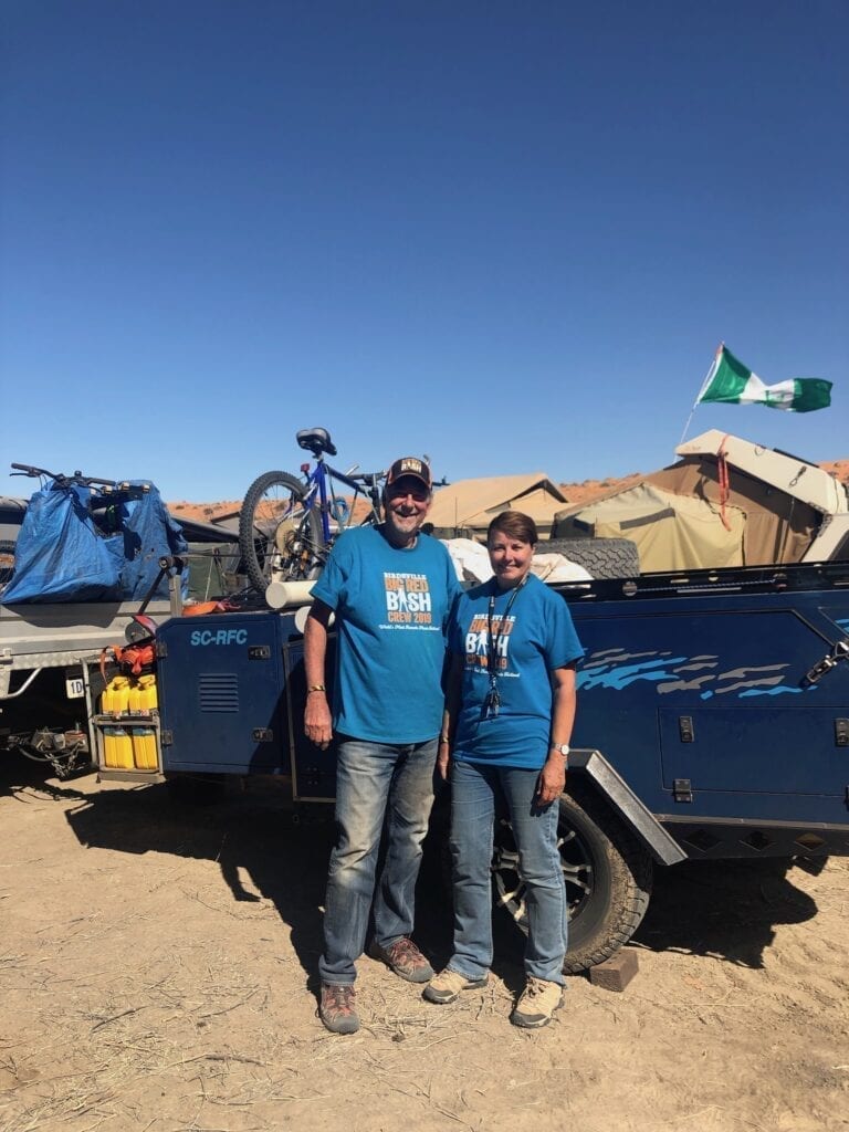 Volunteers Dave and Maxine drove all the way from Perth, WA to volunteer at the Big Red Bash.