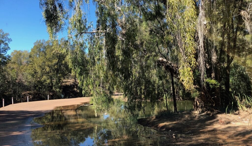 The clear waters of Nicholson River. Savannah Way between Doomadgee and Burketown QLD.