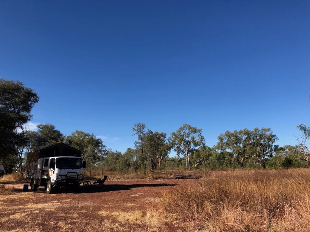 Camped at Bullwaddy Rest Area, Carpentaria Highway NT.