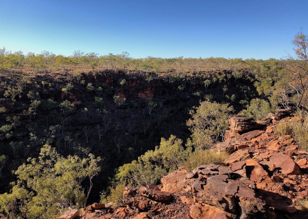 The deep gorges at East Baines River Campground. Broadarrow Track, Judbarra / Gregory National Park.