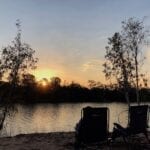 Sunset across Towns River. Between Roper Bar and Borroloola.