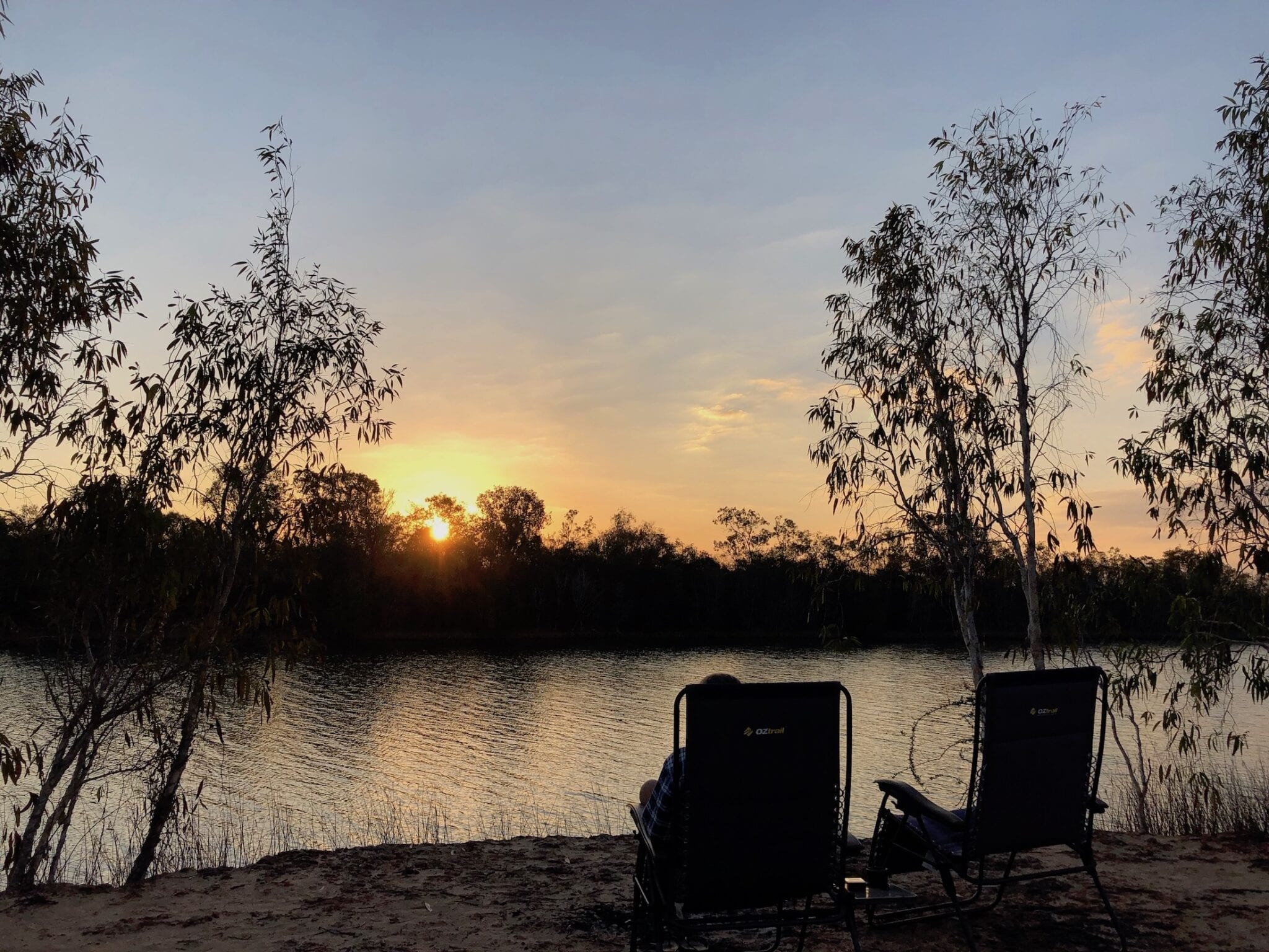 Sunset across Towns River. Between Roper Bar and Borroloola.