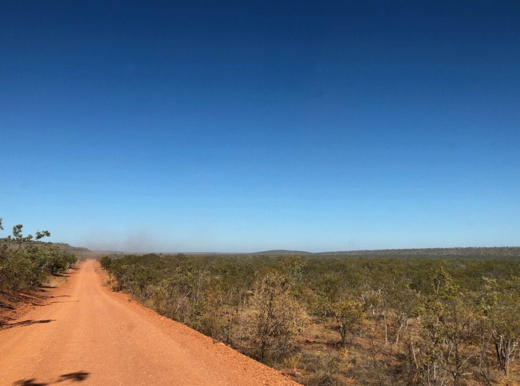 Dust in the distance. Limmen National Park between Roper Bar and Borroloola.