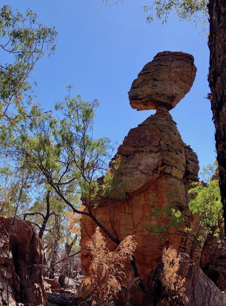 A human-like sandstone column, Southern Lost City NT.