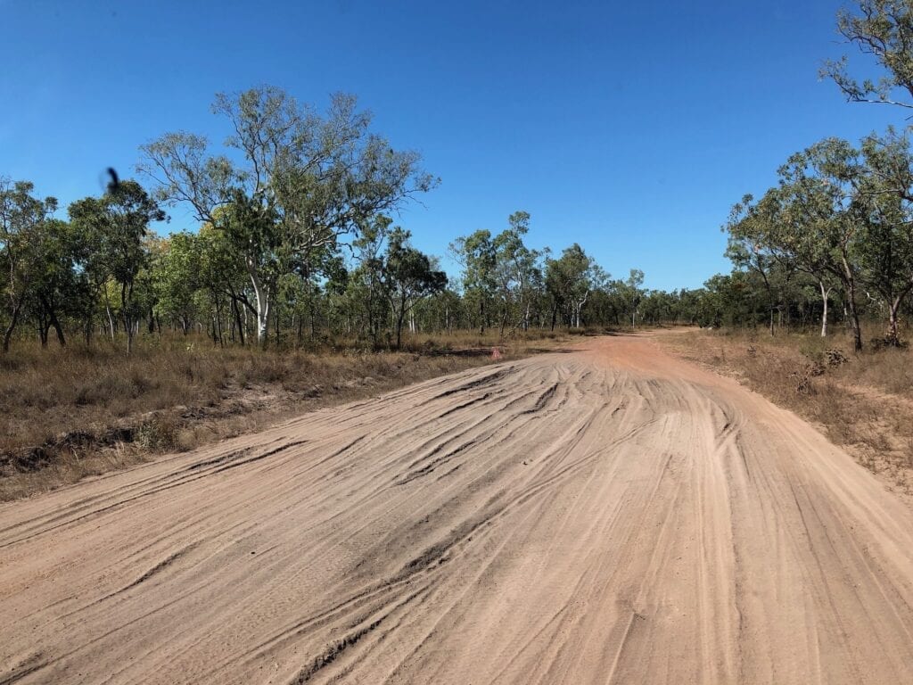 Bulldust holes on the Roper Highway between Roper Bar and Borroloola.