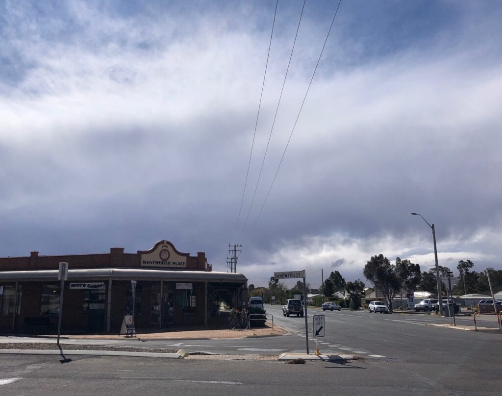 The town of Wentworth on the Lower Darling River.