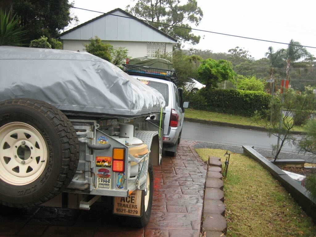 Leaving our home, about to travel around Australia.