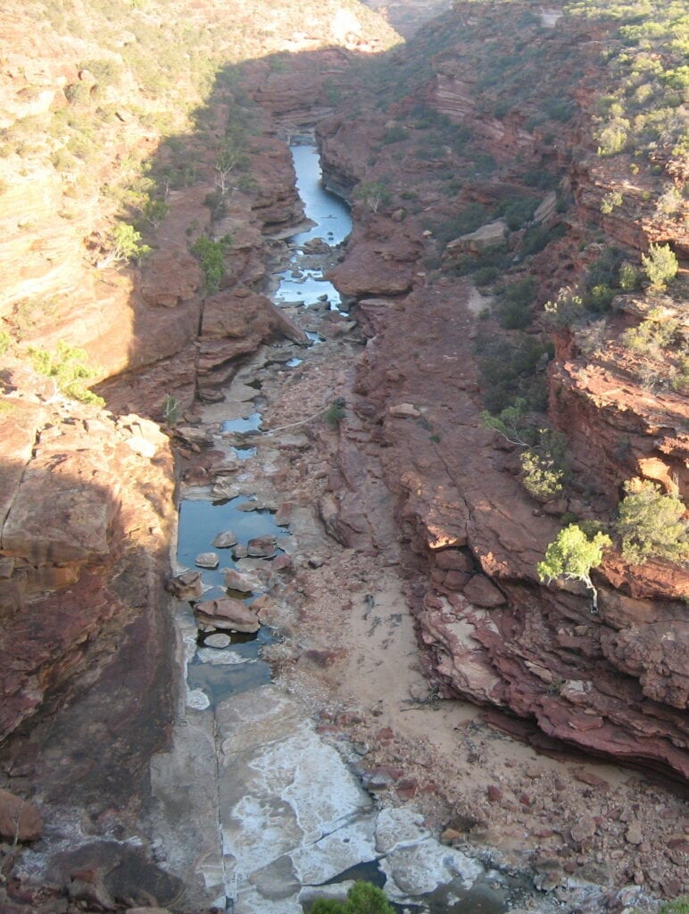 The view from the lookout at Z-Bend Gorge, Kalbarri National Park.