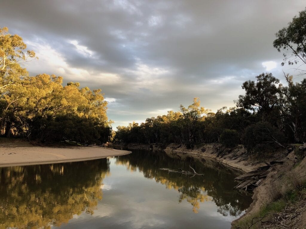 Camped on the Murrumbidgee River, Murrumbidgee Valley Regional Park.