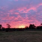 An incredible pink sunset at Wanaaring, NSW. The Cut Line, NSW.