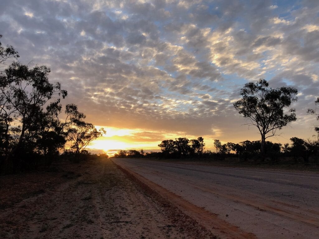 Another magic sunset on The Cut Line between Bourke and Wanaaring, NSW.